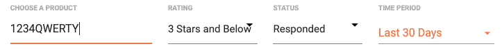 Amazon Review Checker, close up of the filter feature