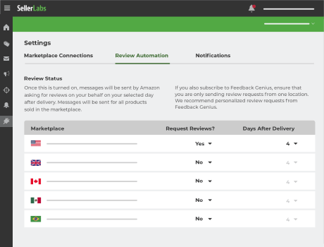 Seller Labs PRO interface.