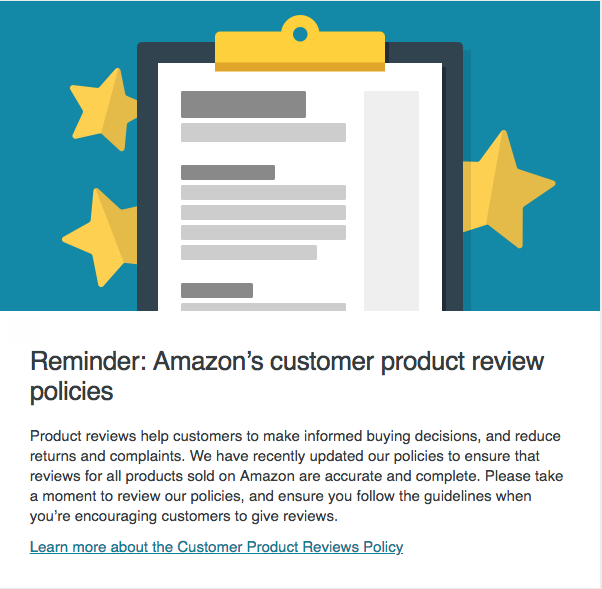 Amazon's customer product review policies