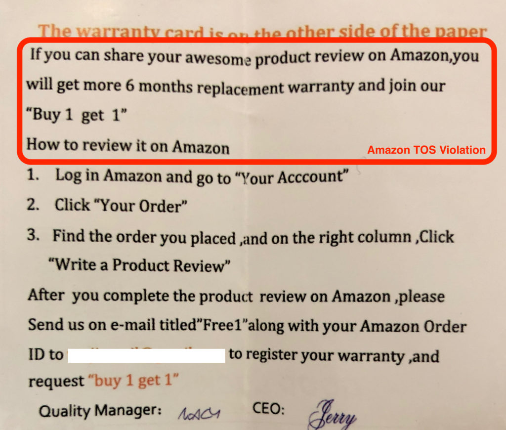 amazon slip tos violation