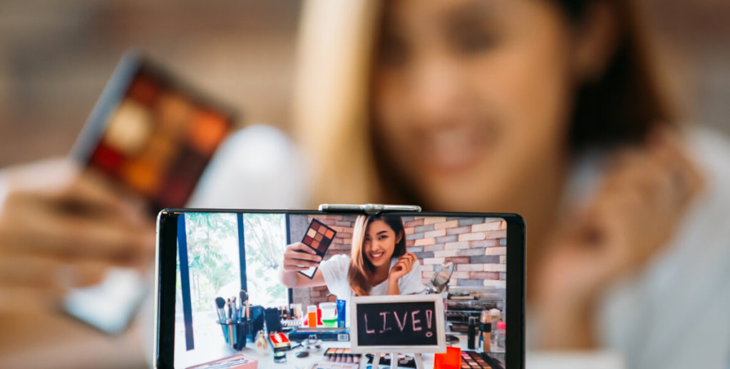 Amazon product listing images and livestreams