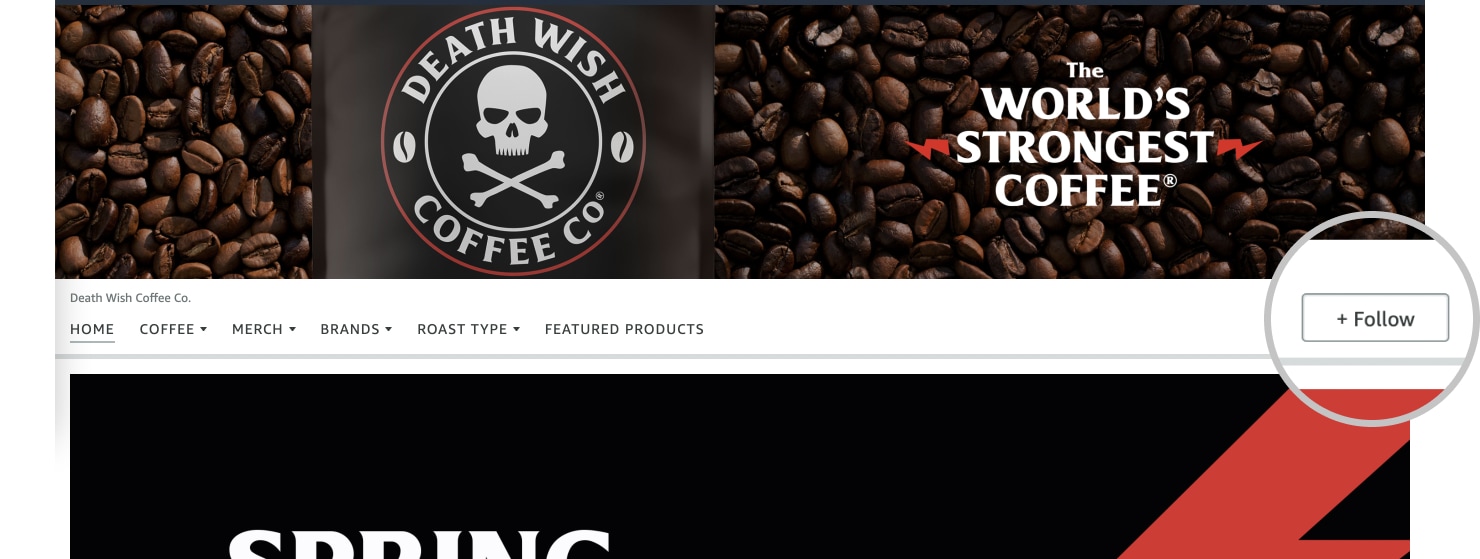 Amazon follows brands feature
