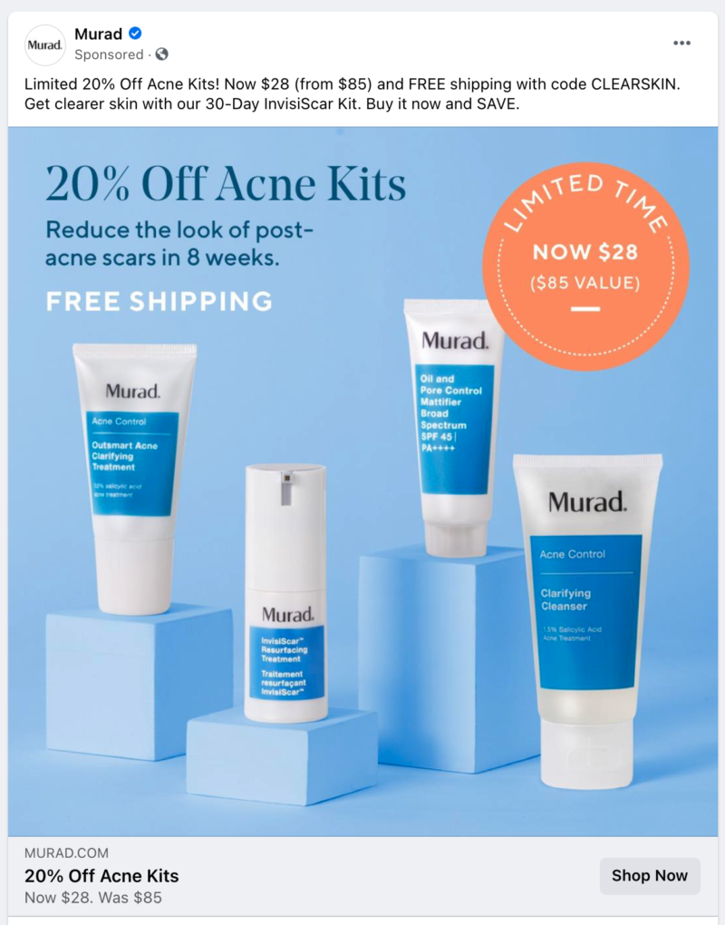 Facebook advertising image ads