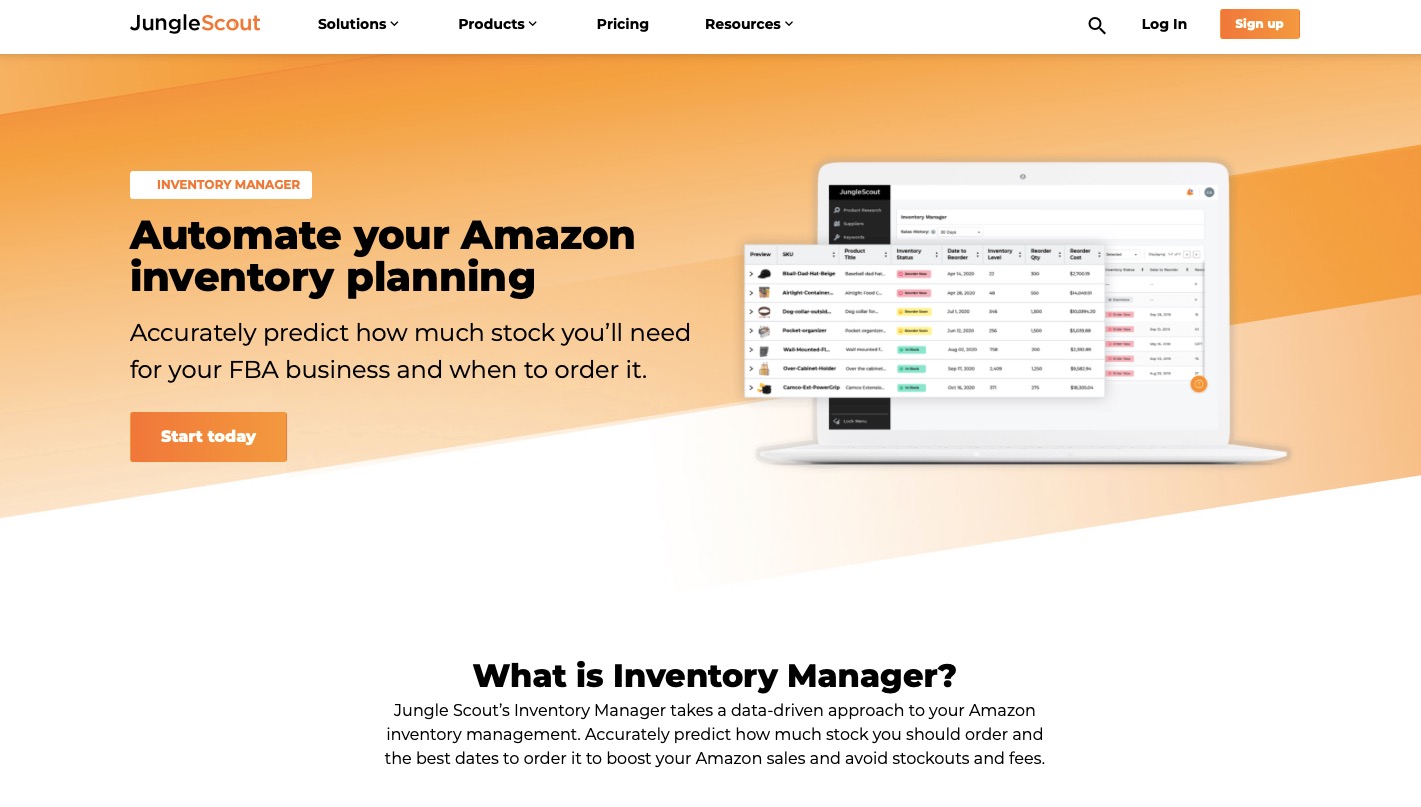 JungleScout inventory management tool