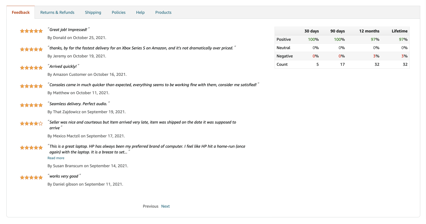 how to write a seller review on amazon