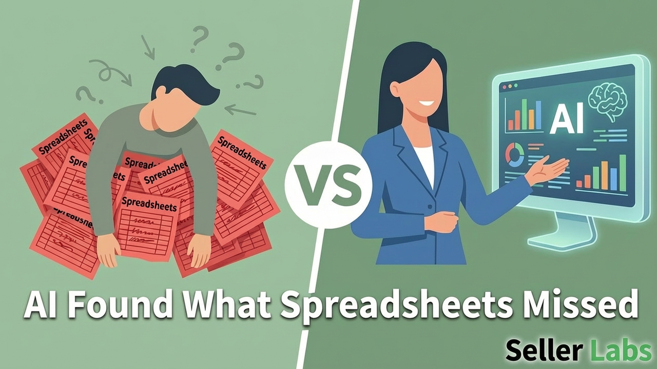 AI vs spreadsheets comparison for Amazon seller ad data analysis - Seller Labs