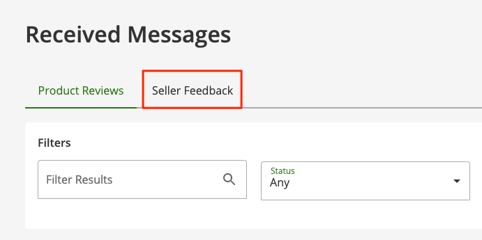 Seller Labs Feedback Genius Received Messages app page