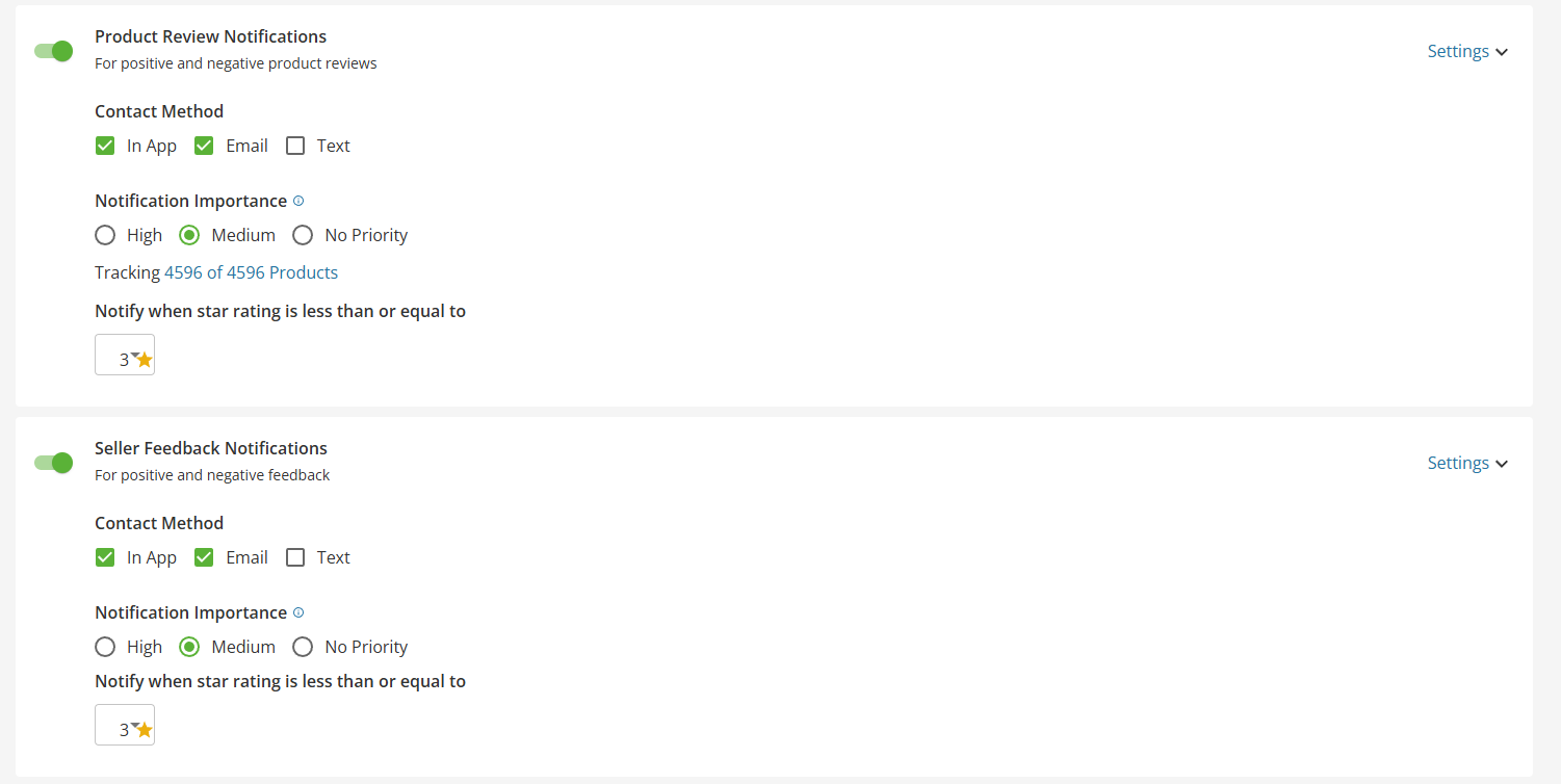 Seller Labs Notifications for Product Review and Seller Feedback
