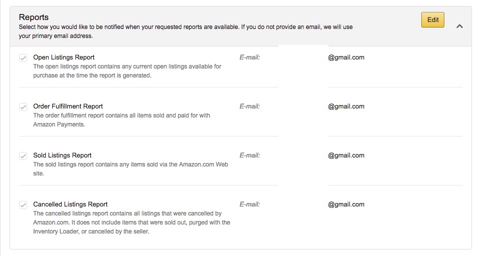 Amazon Seller Central Reports