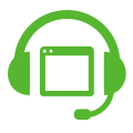 Icon of headset and screen