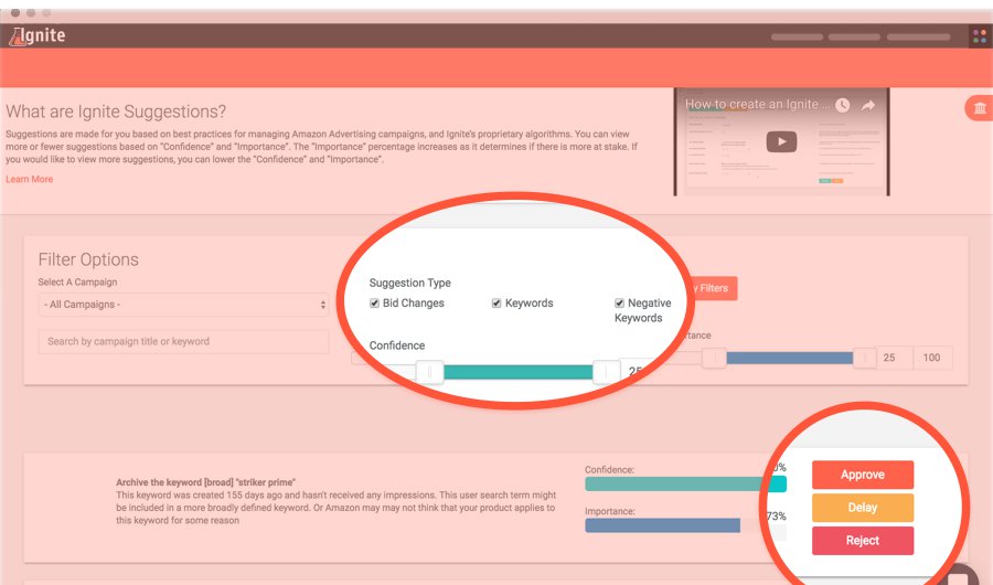 Screenshot of Ad Suggestions from Ignite
